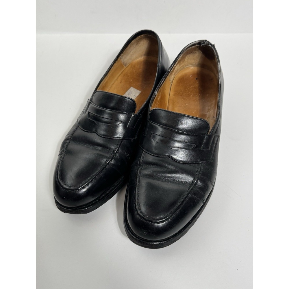 Vass Herrenschuhe Budapest Men's Size 41/US 8 Black Leather Penny Loafers